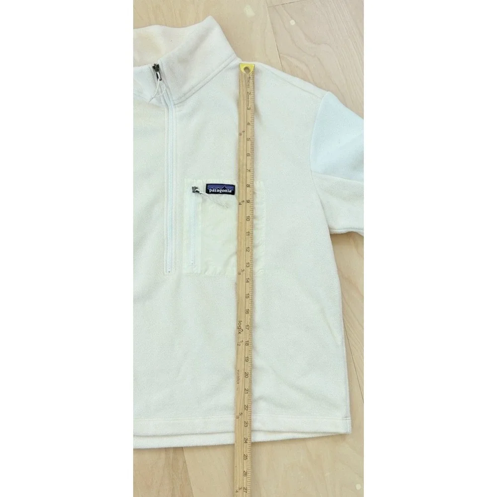 Patagonia Women's Microdini 1/2 Zip Pullover Natural Ivory Lightweight Gorp L